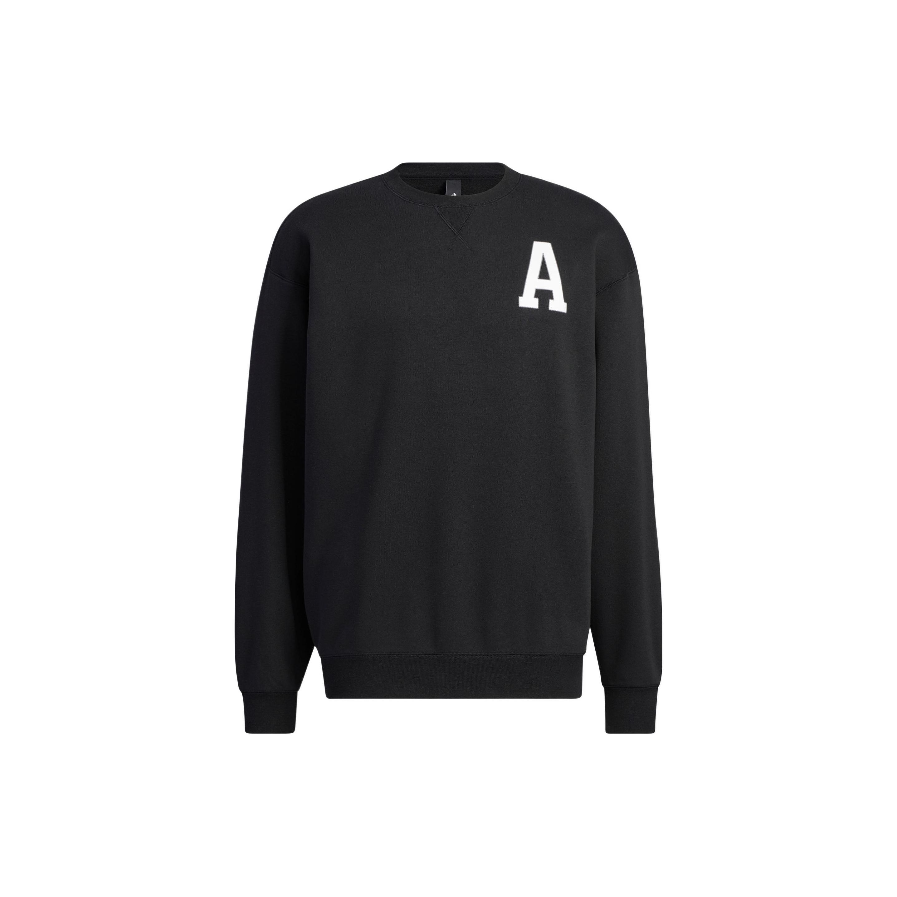 

Adidas Letter Print Crew Neck Long Sleeve Sweatshirt Unisex sweatshirt Black IB2745 A/2XS