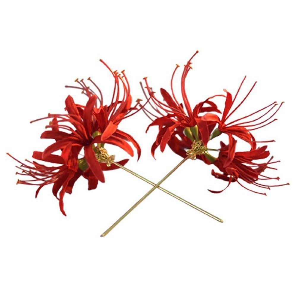 Artificial Flowers Lycorisradiata Hair Stick Artificial Hanfu Hair Clip Flower Hairpin Hanfu