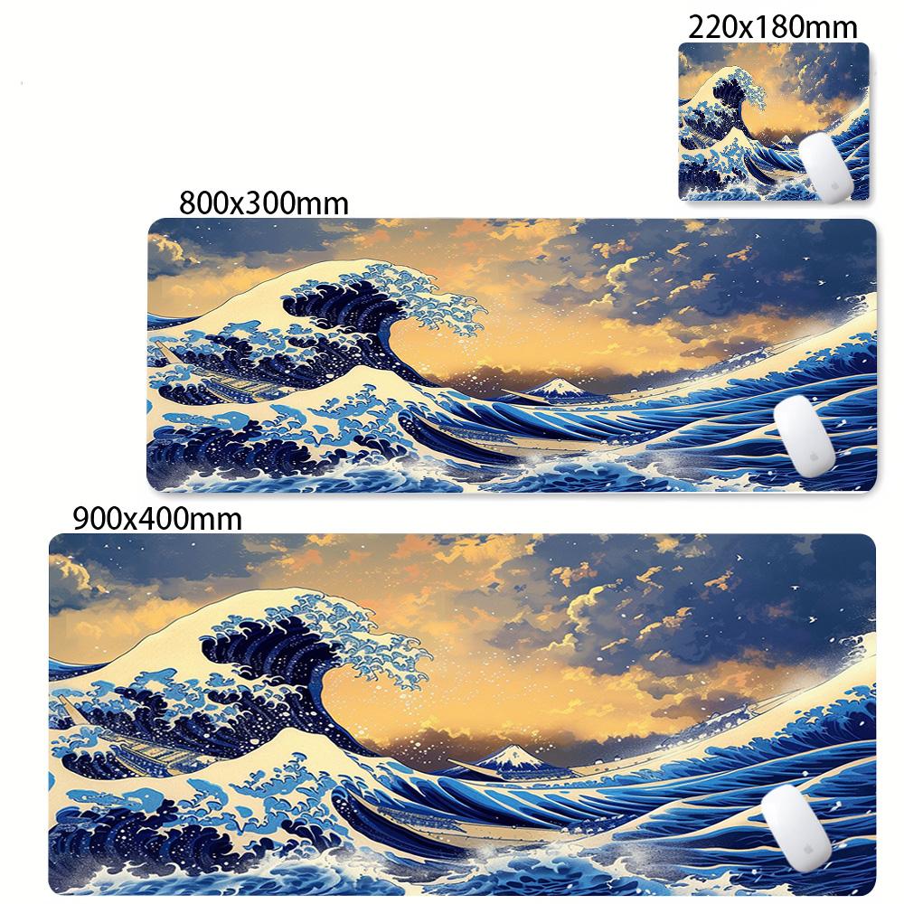 Large Mouse Pad Great Wave Off Kanagawa Mousepad Design NonSlip Gaming Desk Mat For Office And Gaming Desktop Decoration