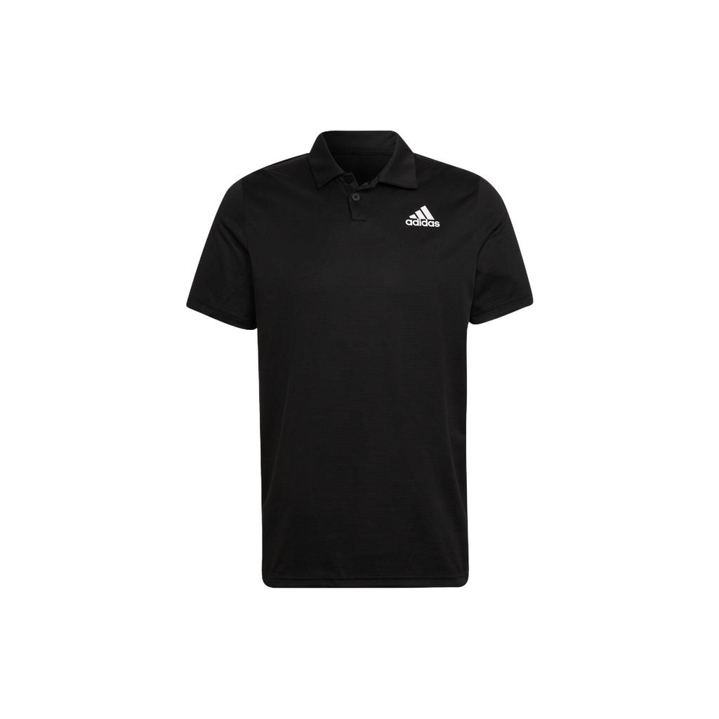 Adidas Polo Shirts Men's Black Polo Collar Moderate Straight Fit HC2716
