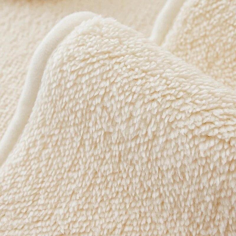 Short Plush Living Room Sofa Cushion Winter Thickened Warm Plush Cushion Non-Slip Leather Sofa Cover Backrest Cloth Towel