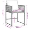Garden Dining Set 9 pcs Light Grey Poly Rattan