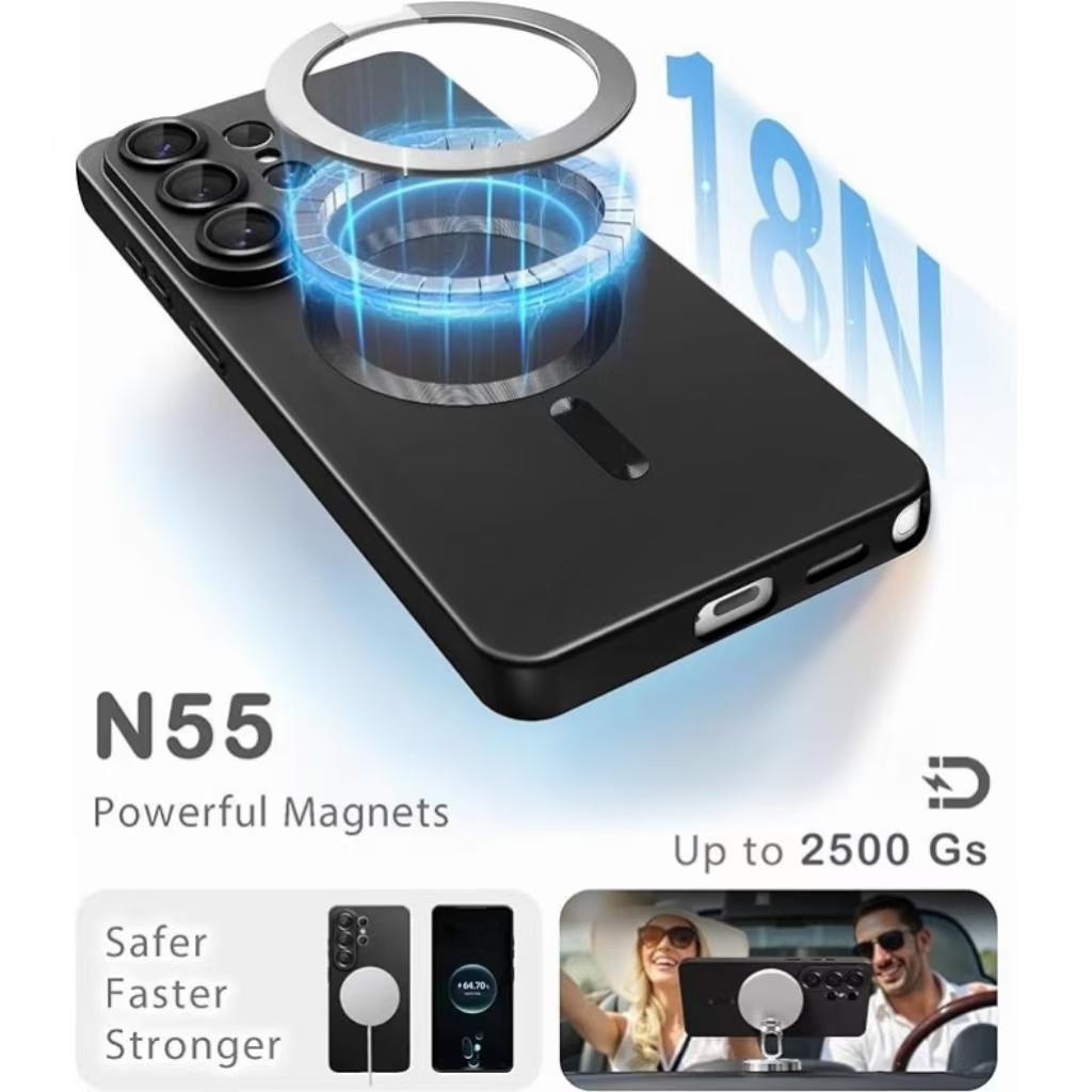Slim Soft TPU for Magnetic Case for Samsung Galaxy S26 S2 S24 S22 Ultra S21 S23Fe Note 10 20 Lens Protection Safe Cover