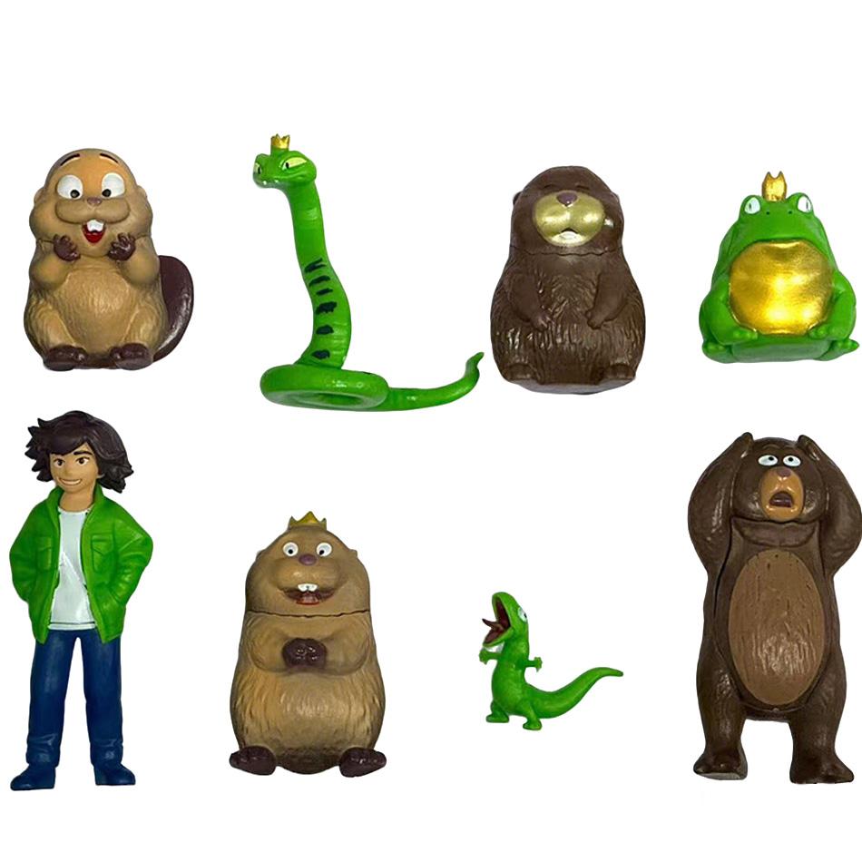 

8pcs/set Hoppers Movie Action Figures, Mabel & King George Beave Collectible Toys, Cartoon Character Dolls for Kids Gift