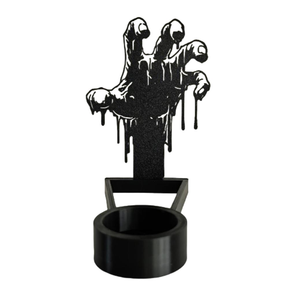 Halloween Funny Shadow Stand Foldable Horror Candle Holder Multi-Purpose Projection Candle Stand Atmosphere Arrangement Craft