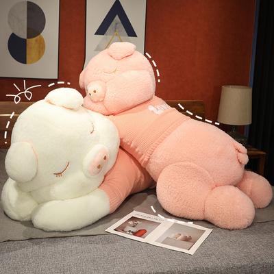 Huge Pig Doll Pillow Cute Pig Doll Sweater Pig Plush Toy Girl Sleeping Rag Doll