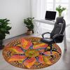 1pc Floral Mandala Artwork Chair Carpet for Office, , Non-slip Carpet, Very Suitable for Offices, farmhouses,Outdoor Carpet Yy251120057