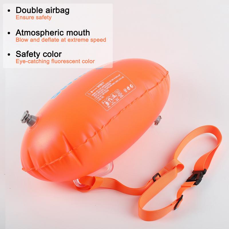 Swimming Buoy Open Water Double Airbog Safety Swim Buoy Tow Float For Open Water Swimmers & Triathletes Training Equipment