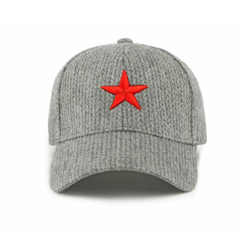 Autumn Winter Sunscreen Sunshade Hat Stereo Embroidered Five-Pointed Star Baseball Cap for Men