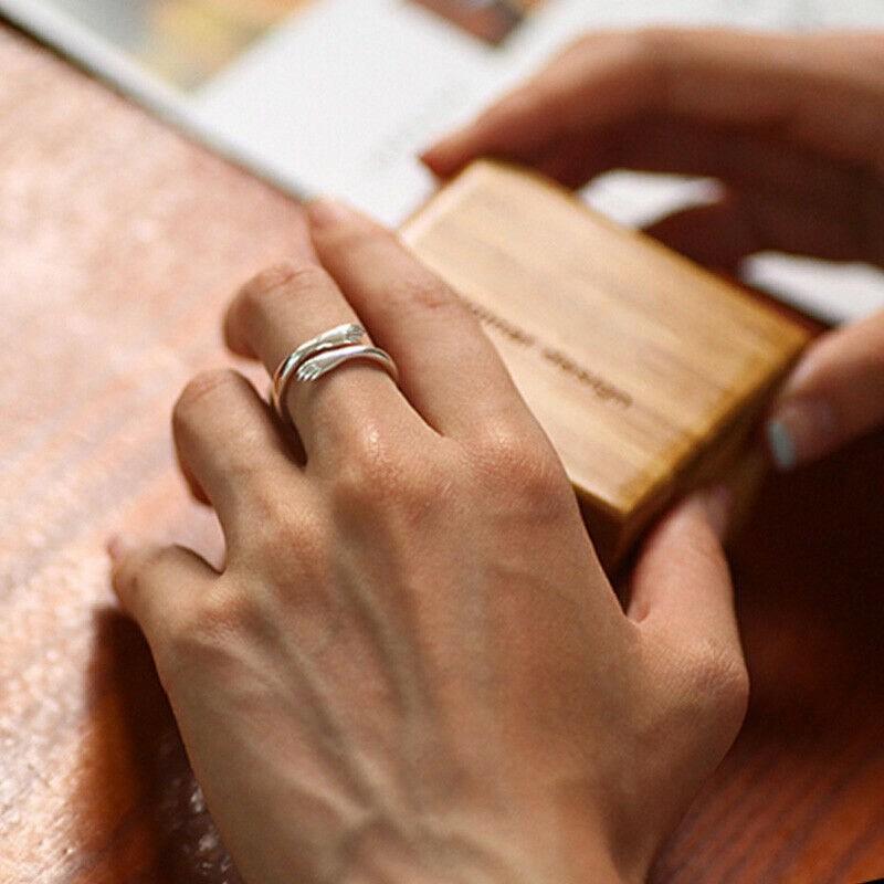 

Adjustable Jewelry Fully Fashion Simple Hug Ring Exquisite Finger Open Love