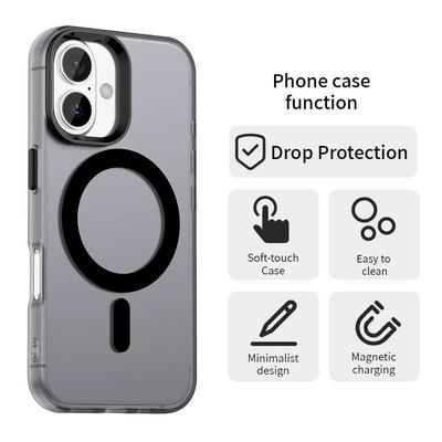 Pro Magsafe Magnetický Bezdrátový Nabíjecí Kryt Pro iPhone 11 12 13 14 15 16 Pro Max 16 Plus 16E Matný Bonbónový Barva Nárazuvzdorný Kryt