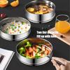 2-Tier Steam Pot 304 Stainless Steel Steaming Pot Durable Stackable Steamer  Pot-in-Pot Cooking