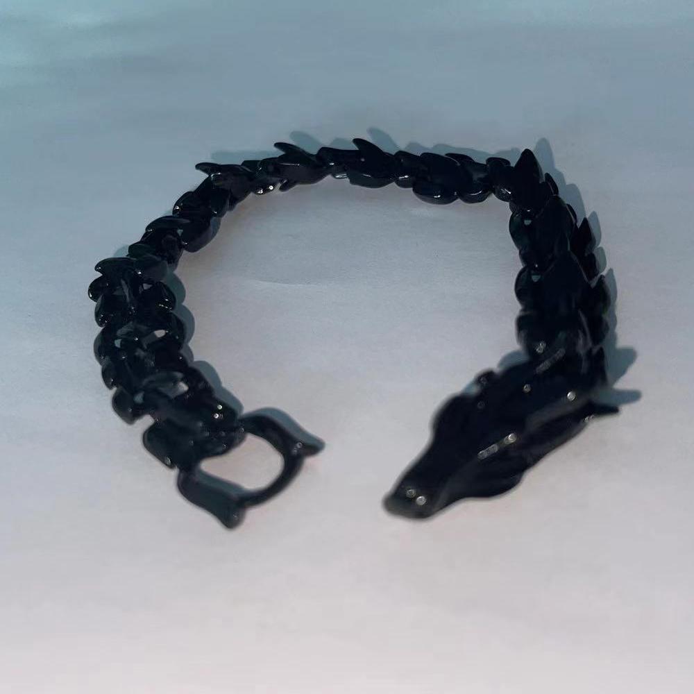 LATS 4 Color Viking Dragon Punk Bangle Bracelet for Men 19-22CM Vintage Hiphop Gift