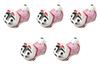 Set of 5 Hariko Dog Chopstick Rests Chopstick Rests Setomonohonpo (Red) [5cm]