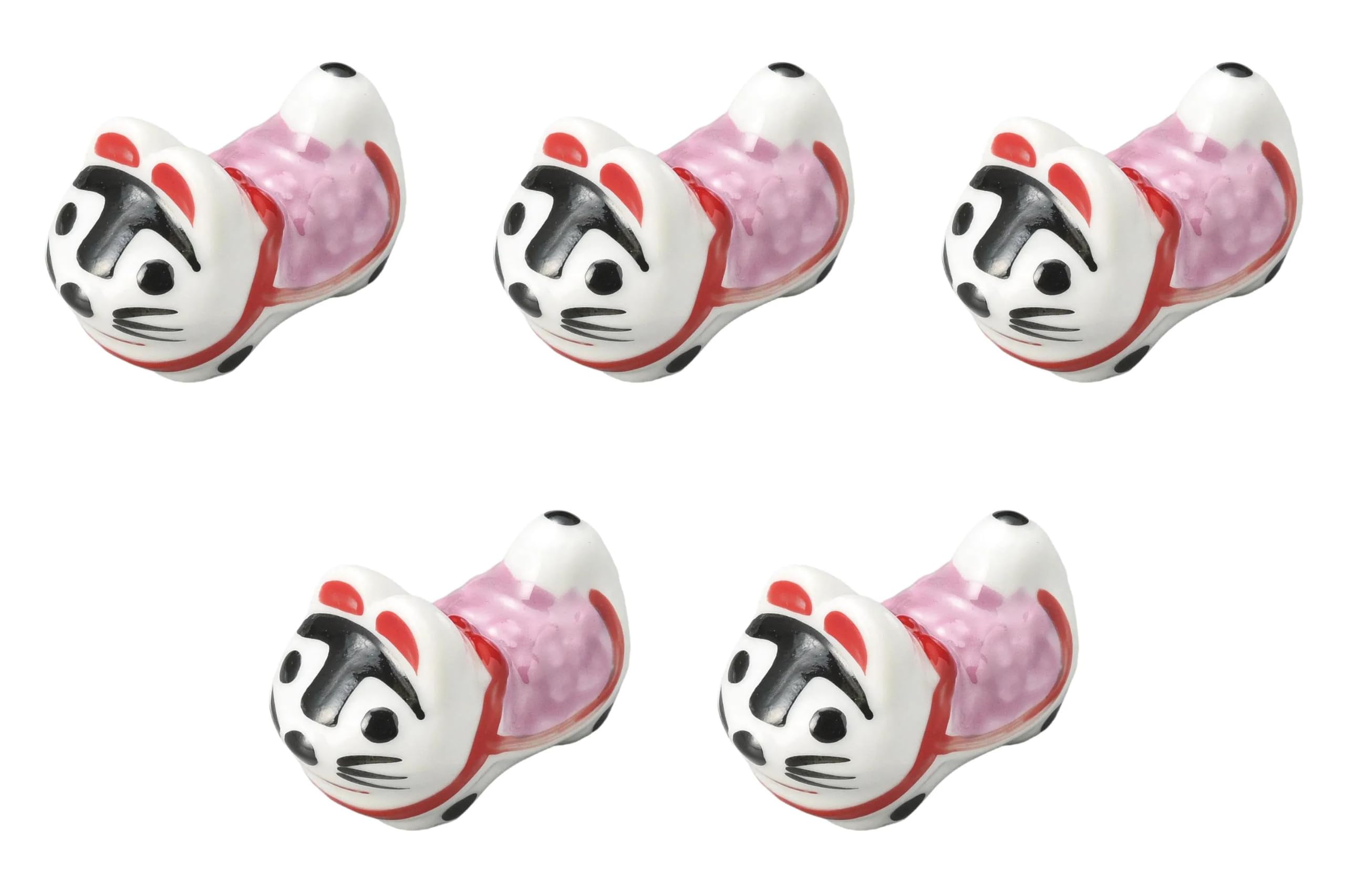 

Set of 5 Hariko Dog Chopstick Rests Chopstick Rests Setomonohonpo (Red) [5cm] красный