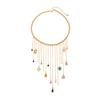 New Luxury Exquisite Colorful Heart Zircon Fringe Pendant Necklace for Women Romantic Vacation Beach Outfit Jewelry Accessories