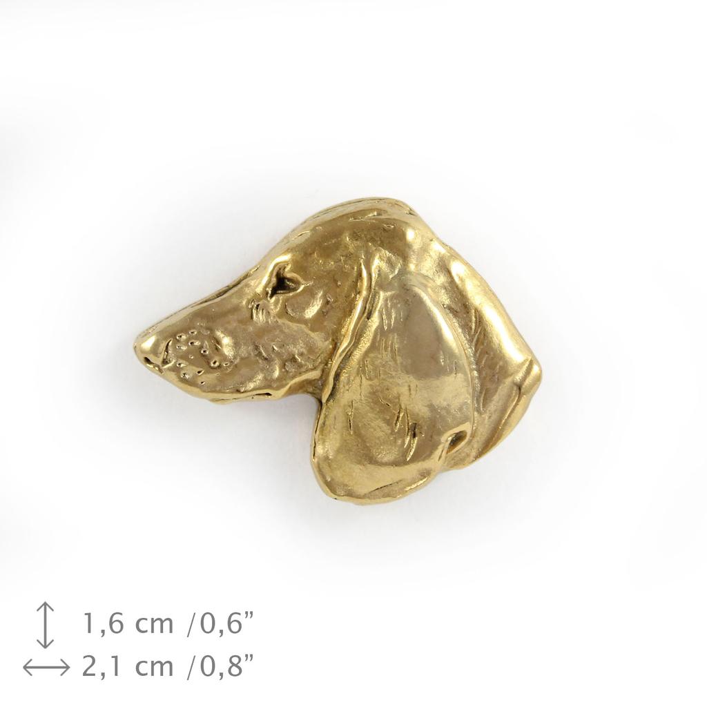 Dachshund I - Dog brooch in decorative box, elegant gold-plated pin, Art-Dog brand jacket pin