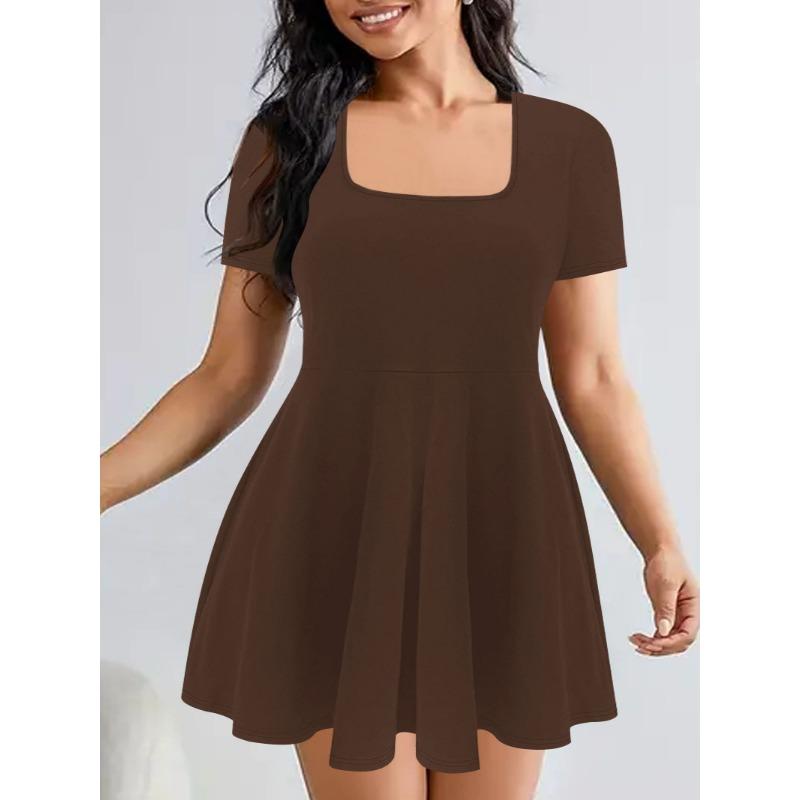 Damska Seksowna Sukienka z Niskim Dekoltem Sukienka Wyszczuplająca w Talii Szorty Antypoślizgowe