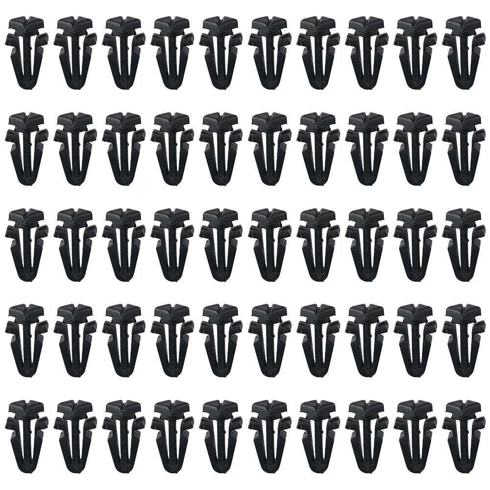 Qicarkey 50pcs Grille Retainer Clip 01553-03831 0155303831 Black Clip Replacement
