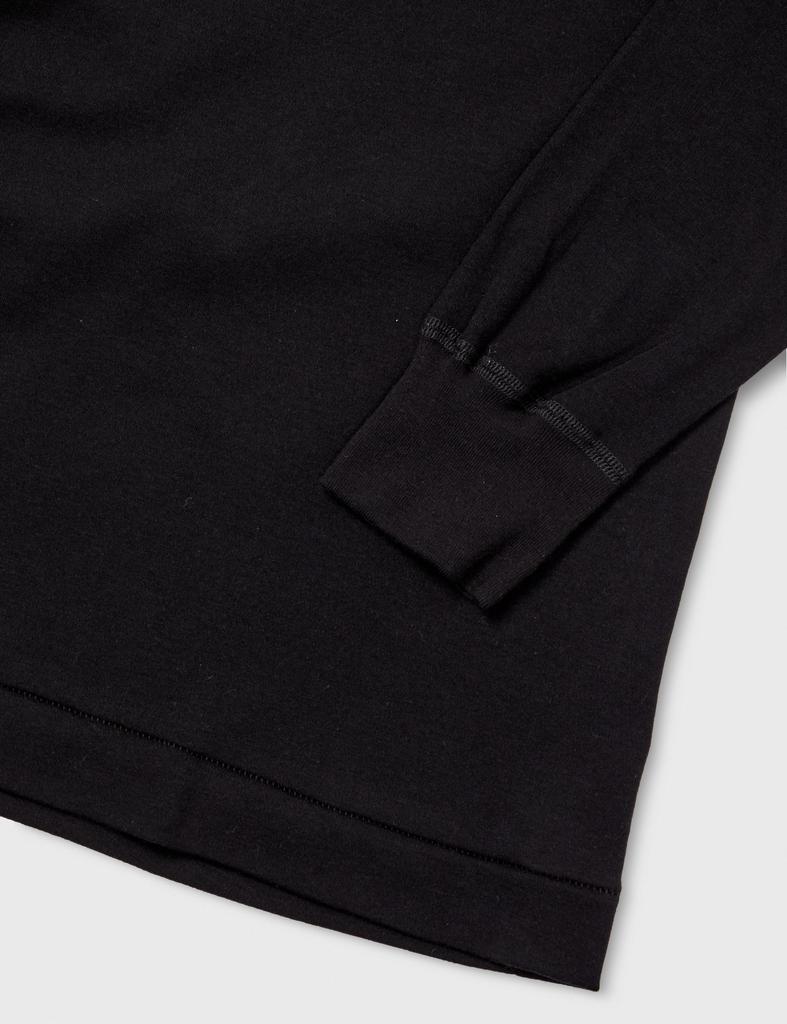 Cottonwarm Long Long Size LL B.V.D. V-Neck T-Shirt, 100% Cotton, V-Neck, Sleeve, Brushed, Men's, Black,