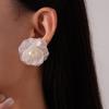 10pcs/Set Exquisite Flower Stud Earrings White Imitation Pearl Stud  Party