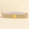 Gold Tight Waistband Wide Buttoning Belt High Quality Waist Belt  for Women