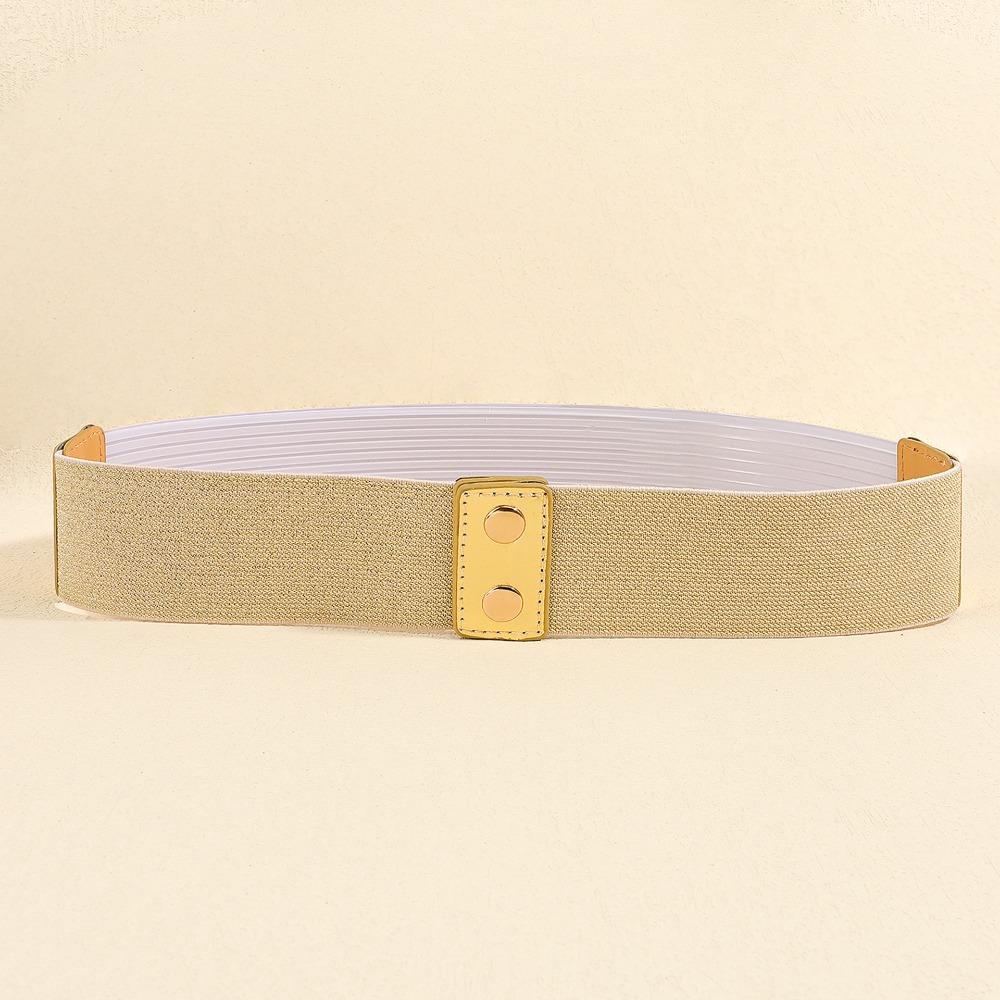 Gold Tight Waistband Wide Buttoning Belt High Quality Waist Belt  for Women