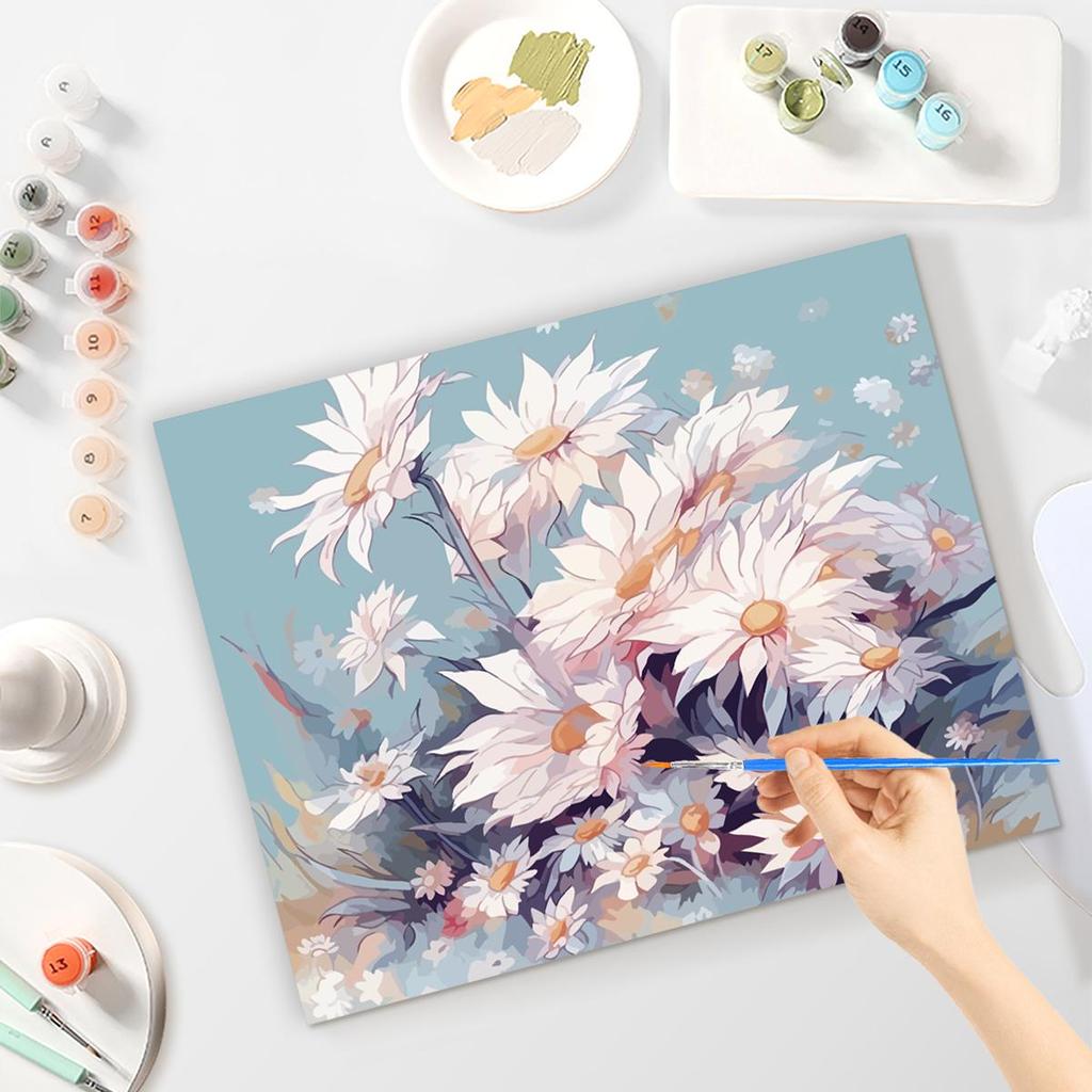 Frame Painting By Number Flower Drawing On Canvas Handmade Art Gift Diy Pictures By Number Kits Home Decor 40x50cm