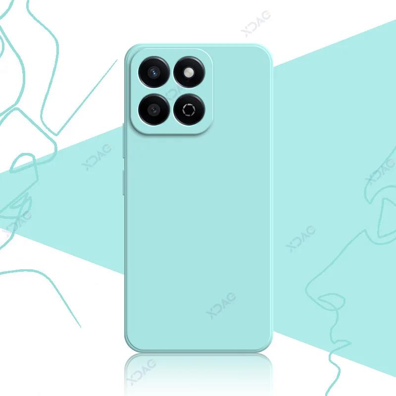 Luxury Square Liquid Silicone Cases for Honor 200 Smart 5G 360 Soft Phone Back Covers Honor200Smart Full Protective Bag