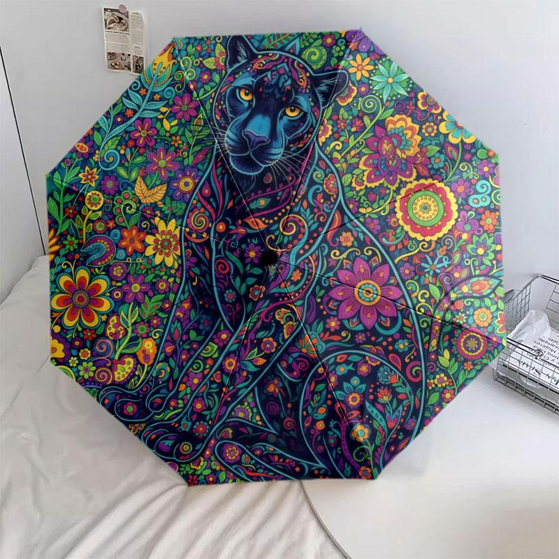Mandala painting Pattern Pattern New Style Umbrella, 1 Piece Automatic Folding Umbrella, Portable Travel Umbrella, Outdoor Umbrella, Birthday Gift