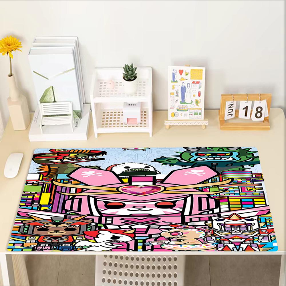 tokidoki Theme Mouse Pad, Non Slip Rubber Base, Multifunctional Office & Home Decor, Perfect for Workspace Personalization.