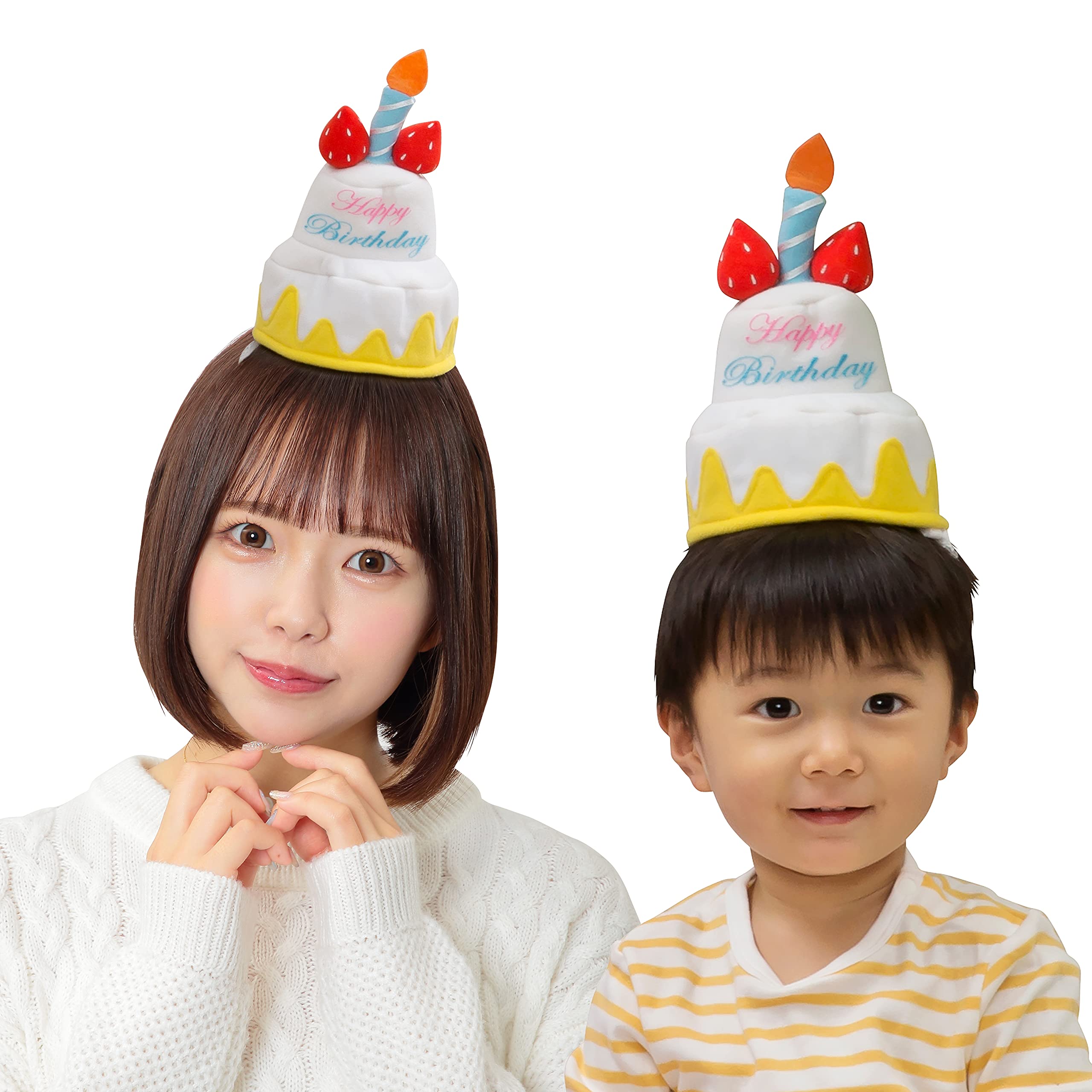 

Clearstone Cosplay Halloween Headwear Petite Cake Hat Unisex Adults Children White