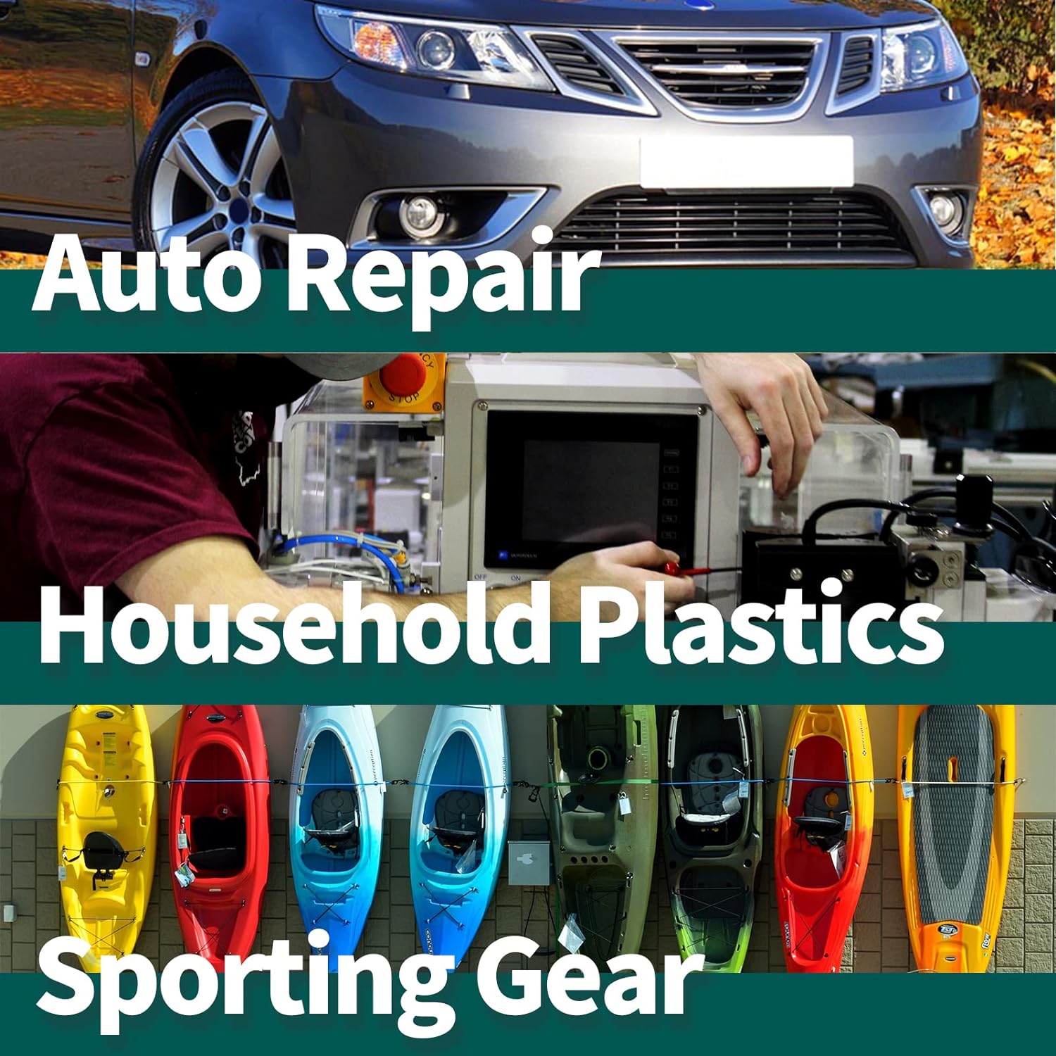 

960-V Portable Plastic Welding Kit with LED Light, 200 Hot Staples, Cutter for Car Bumper & Plastic Repair United States