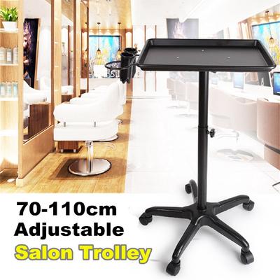 New Black Adjustable Salon Hairdresser Beauty Trolley Cart Tattoo Service Colouring Hair Equipment Dentist Medical Spa Styling Trolley Holder