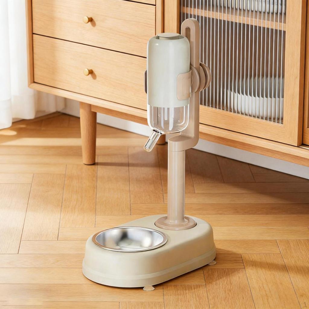 Freestanding Pet Water Dispenser, Dog Bowl, Removable Automatic Food Waterer 3L