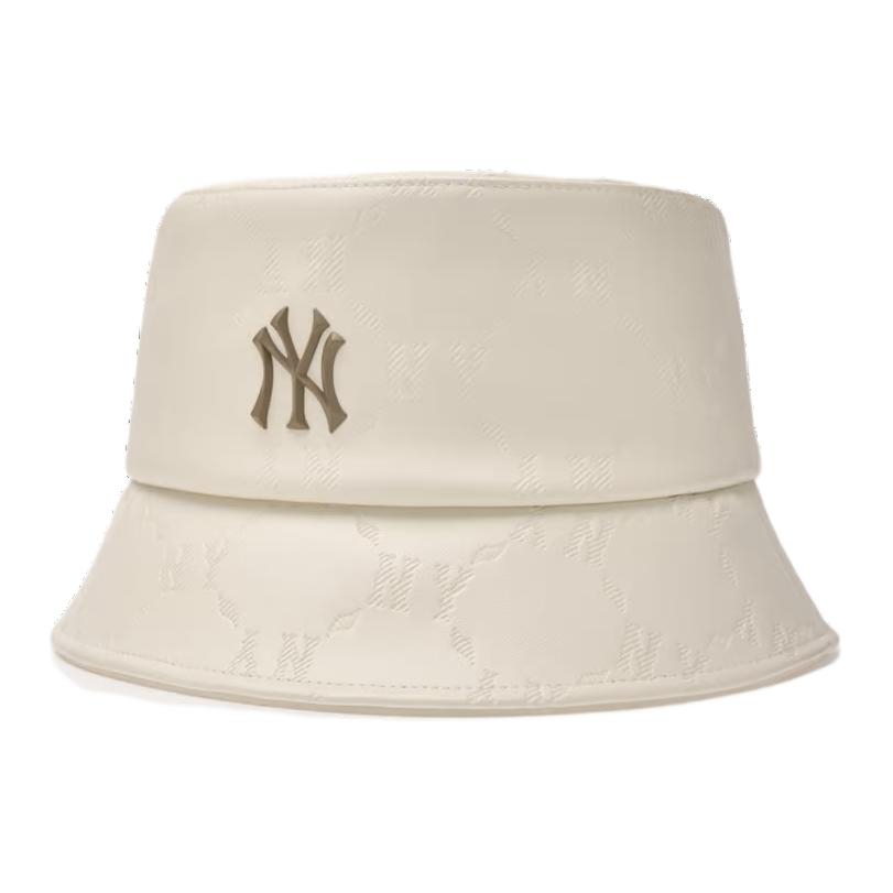 MLB Хлопок, Кожаные Ведерные Шляпы Унисекс Бежевые Модные 3AHTM034N-50CRD 57H экрю