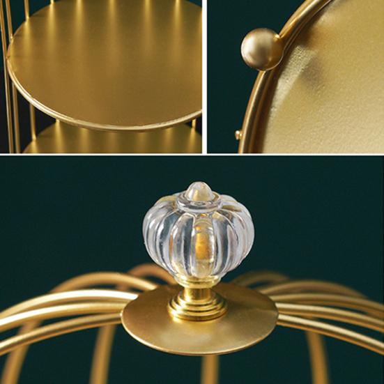 Käfigform Make-up-Organizer, große Kapazität, hohl, dekorativ, elegant, glänzend, Kosmetikhalter, Haushaltsbedarf