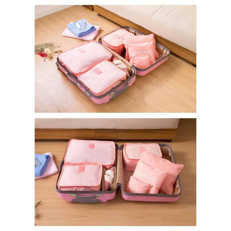 Geantă de depozitare de călătorie, 6 piese, pentru călătorii de afaceri, haine, lenjerie de corp, sutien