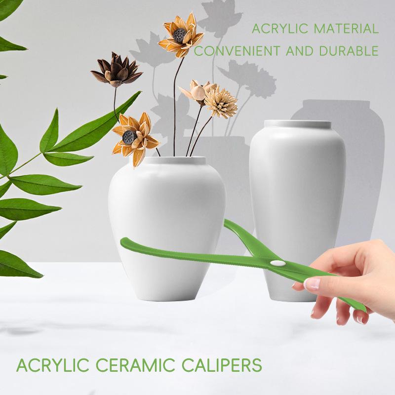 Bent Leg Acrylic Caliper Measuring Tool For Ceramic Pottery Clay Sculpture Carving Modeling
