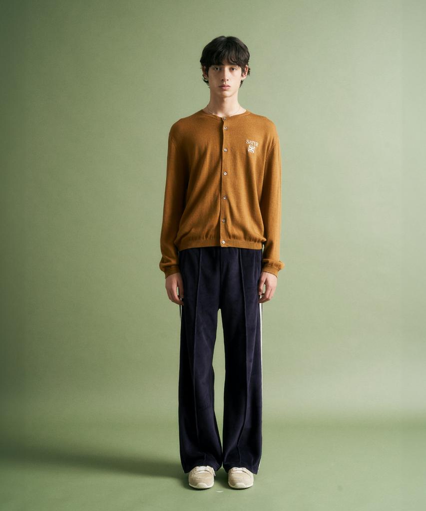 Seteo Rawton Velour Track Pants Navy