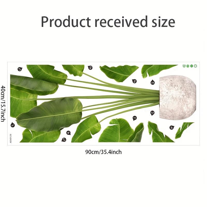 1pc New Waterproof Self-adhesive Green Plant Potted Wall Sticker Bedroom and Living Room Wall Decoration Stickers Accessories
