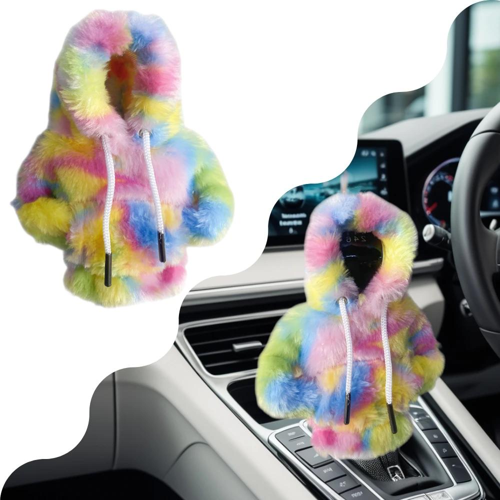 Gear Change Lever Sweatshirt Covers Shifter Knob Hoodie Car Decoration Universal Car Gear Lever Cover Speed Lever Sweatshirt