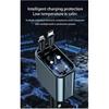 ZRGAE 5 IN 1 Retractable Car Charger 152W Fast Charging Starry Sky LED Lights USB Type-C Power Adapter For iPhone Android