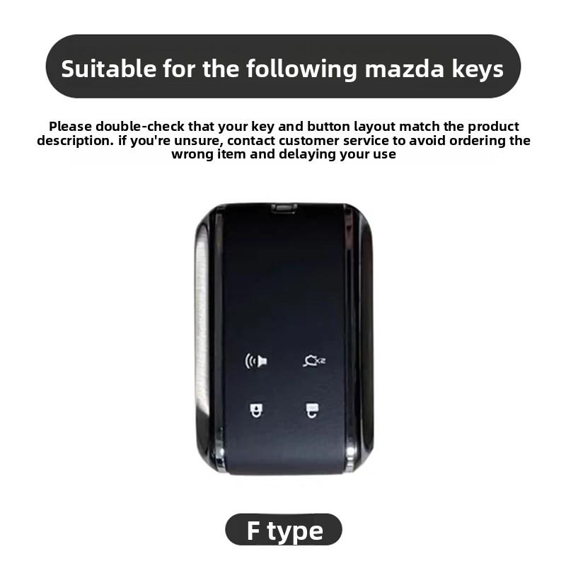 Car Zinc Alloy Leather Key Case Cover Holder for Mazda EZ6 EZ6200 130 480 600 Interior Accessories Protective Shell Chain