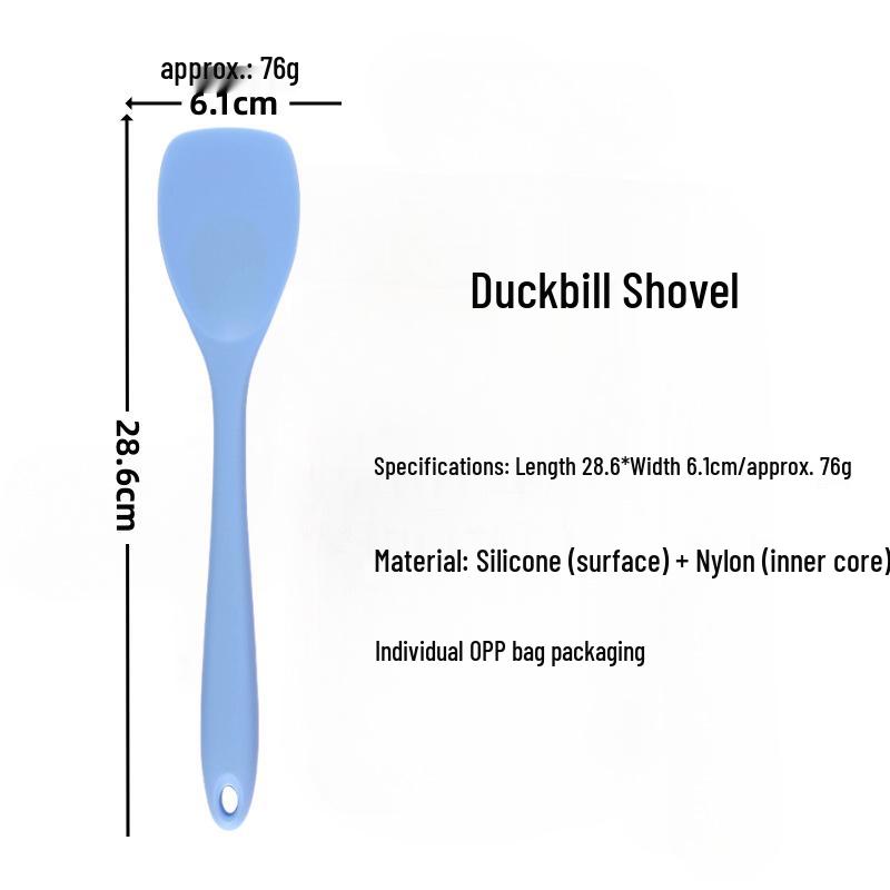 Silicone Full-Wrap Flat Head Spatula for Baking, Mixing, and Salad Serving.