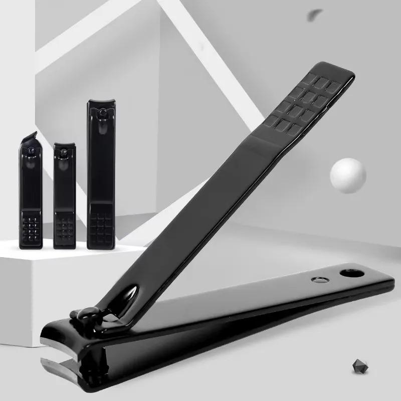 1/3/5Pcs Black Nail Clippers Stainless Steel Nail Cutter Thick Scissor Plier Toenail Fingernail Professional Manicure Trimmer