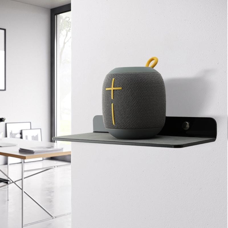 Universal Wall Shelf Speaker Holder for Small Portable Speakers Smartphones Wall Floating Shelf Wall Mount Rack