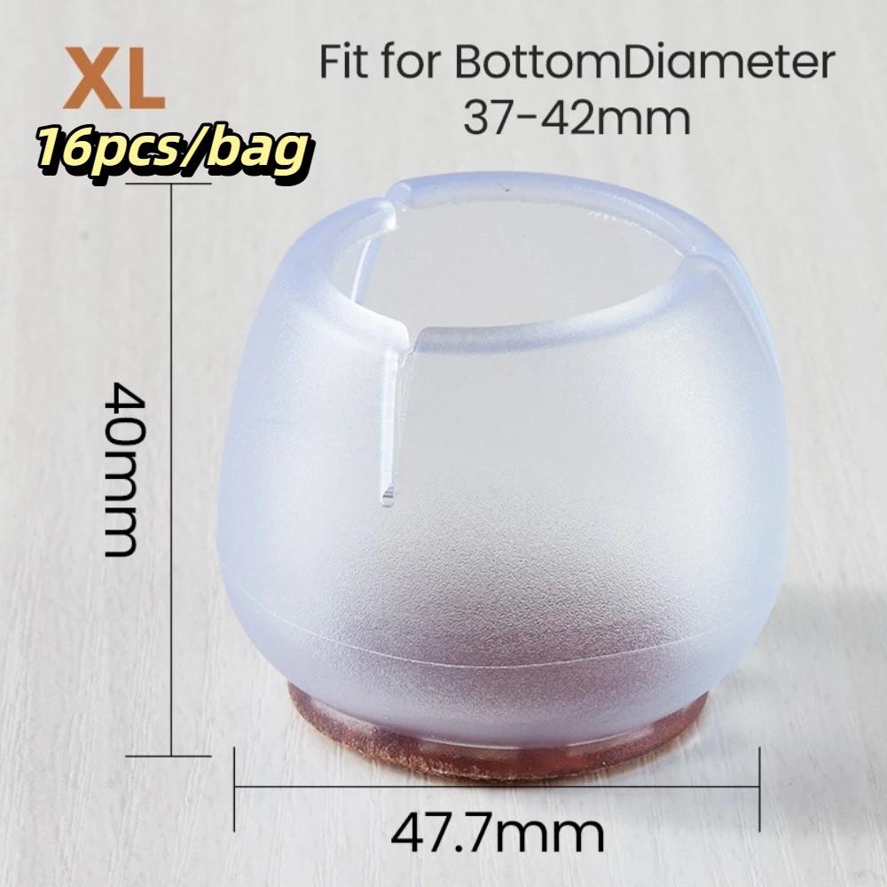 16pcs/bag Thickened Chair Leg Caps Non-Falling Table Feet Protectors Floor Scratch Reduction