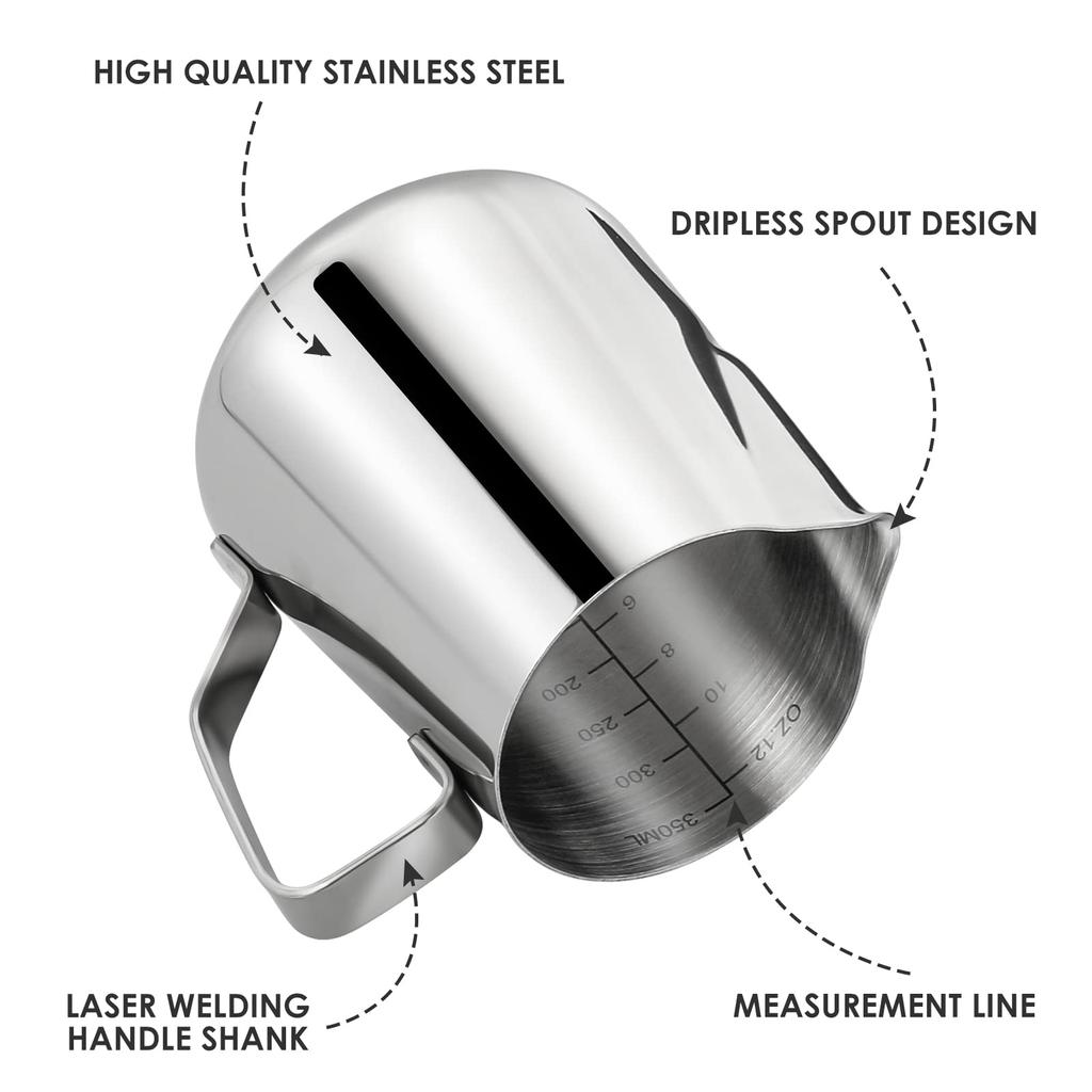 350/600ml cafea lapte spumare ulcior oțel inoxidabil lapte spumare ceașcă oală cu abur cu Latte Art stilou cafea Latte accesorii