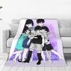 Anime Omori Game  Blanket Cover  Plush Throw Blanket Summer Air Conditioning Printed Lightweight Bedspreads,